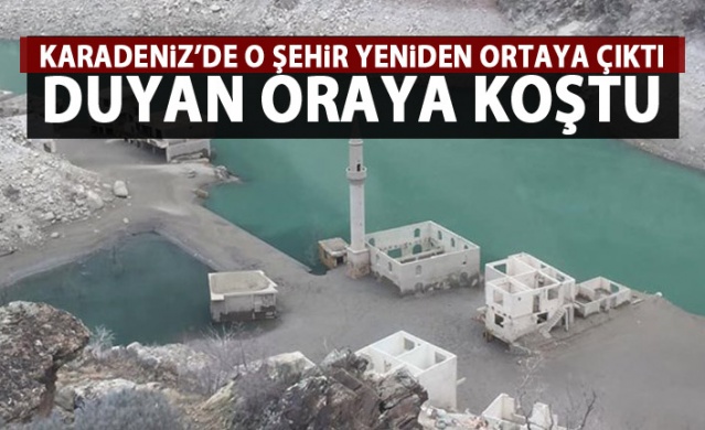 Baraj suyu çekilince şehir ortaya çıktı 1