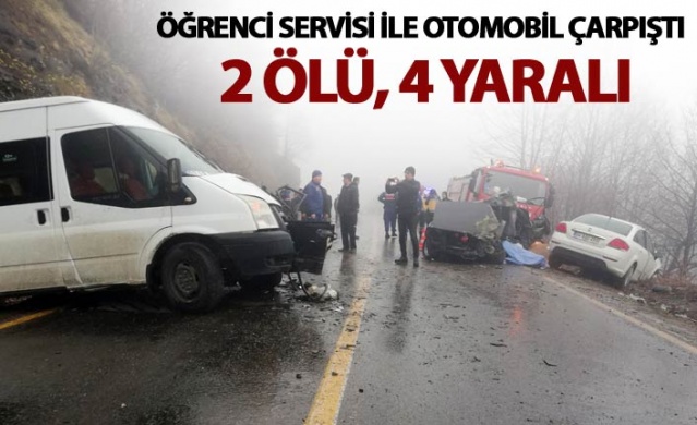 Öğrenci servisi ile otomobil çarpıştı: 2 ölü, 4 yaralı 1