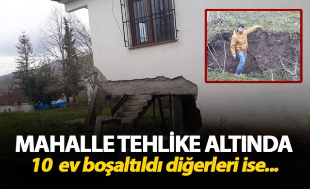 Heyelan nedeniyle evlere boşaltma kararı 1