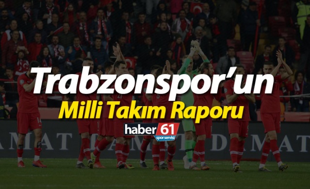 Trabzonspor'un Milli Takım Raporu 1