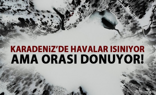 Bahar geldi ama Karagöl buz tuttu 1