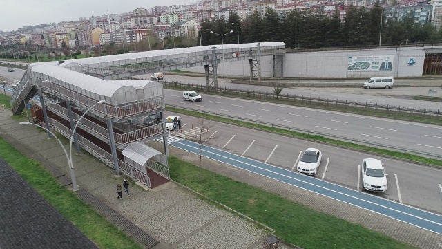 Trabzon'daki 3 katlı üst geçit dikkat çekiyor 9