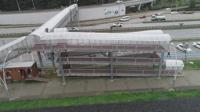 Trabzon'daki 3 katlı üst geçit dikkat çekiyor 10