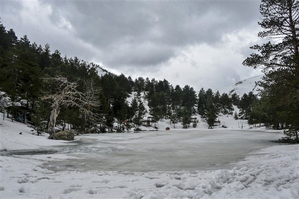 Karla kaplı yolu ulaşıma açılınca Arap turistler soluğu orada aldı 19