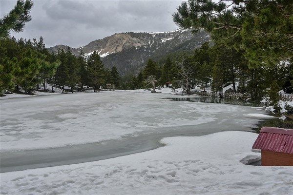 Karla kaplı yolu ulaşıma açılınca Arap turistler soluğu orada aldı 16