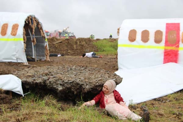 Trabzon Havalimanı'nda gerçeği aratmayan tatbikat 8