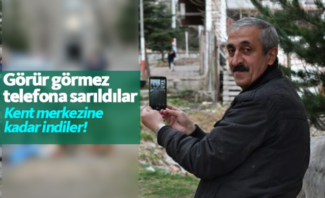 Gören telefonuna sarıldı! 1