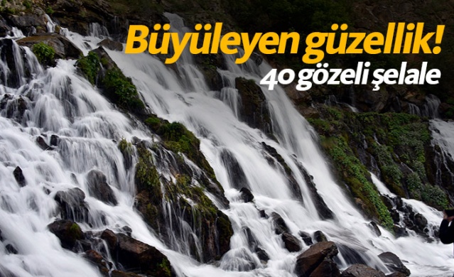 Gümüşhane’de 40 gözeli şelale büyülüyor 1