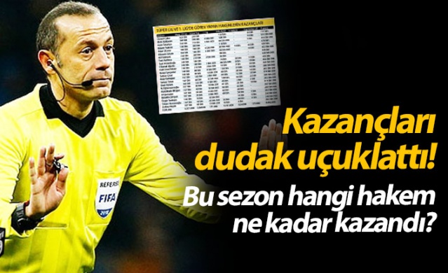 Bu sezon hangi hakem ne kadar kazandı? 1