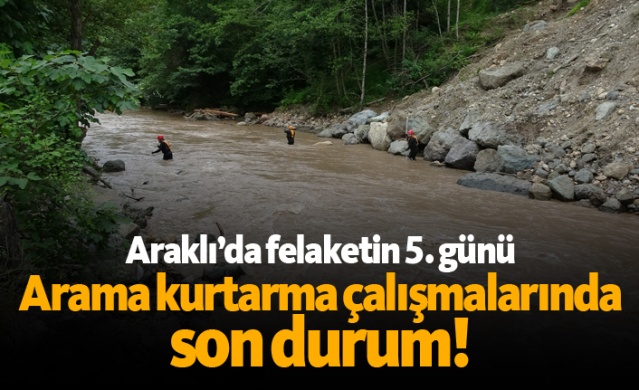 Araklı'da arama kurtarma çalışmalarında 5. gün 1