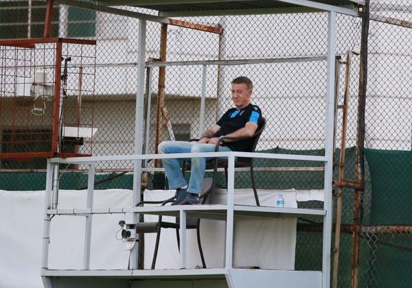 Trabzonspor'da Başkan Ağaoğlu ve yönetim antrenmanı izledi. 11 Temmuz 2019 21