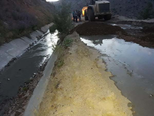 Gümüşhane’de maden işletmesinin atık borusu patladı 3