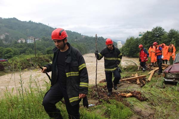 Rize'de sel bölgesi havadan görüntülendi 20