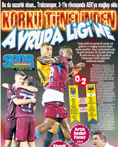 Trabzonspor gazetelerinden tur manşeti : Şakacı çocuklar 4