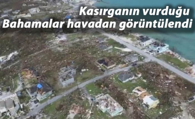 Kasırganın vurduğu Bahamalar havadan görüntülendi 1