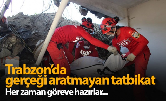 Trabzon'da AFAD tatbikatı 1
