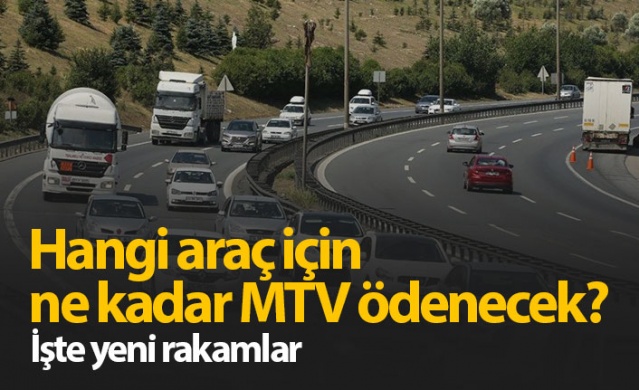 Hangi araç için ne kadar MTV ödenecek? 1