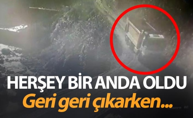 Rize’de kamyon dereye yuvarlandı, sürücü ağır yaralandı 1