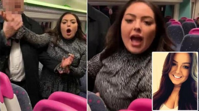 Trende rezalet! Sarhoş kadın, erkek yolcuların yanına gidip... 13