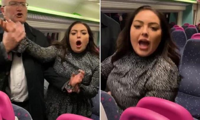 Trende rezalet! Sarhoş kadın, erkek yolcuların yanına gidip... 6