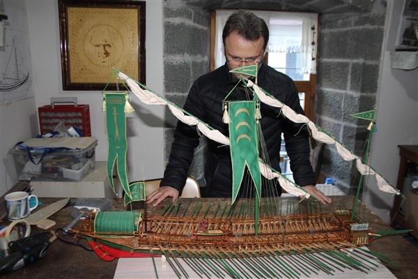 1 metrelik gemi yapmak için 8 ay uğraştı 11