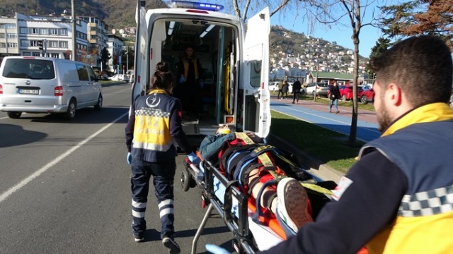 Ordu’da otomobilin çaptığı bisikletli genç yaralandı 2