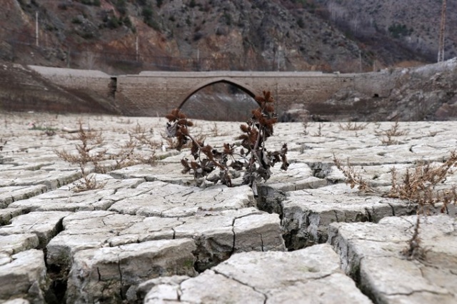Doğu Karadeniz baraj gölünde sular 40 metre çekildi 7