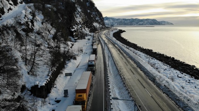 Gürcistan yolunda tır sürücülerinin kış çilesi 7
