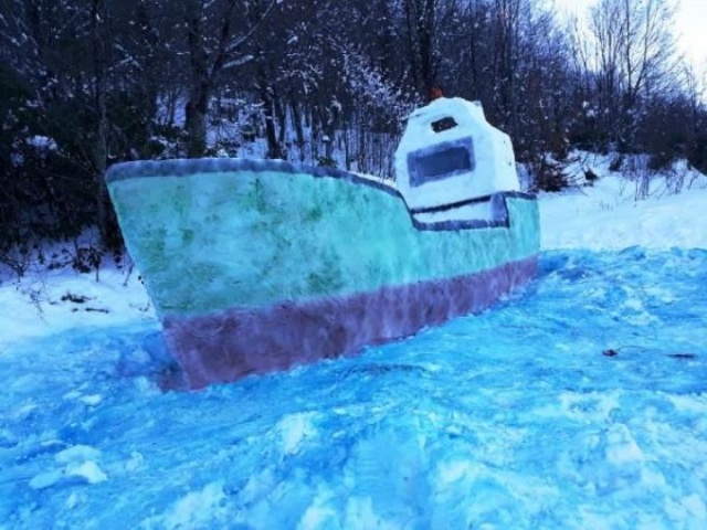 Kardan gemi yaptı 3