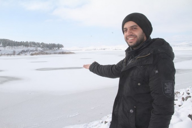 Elazığ’da soğuktan baraj dondu 10