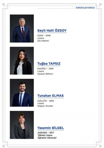 Babacan'ın partisinin kurucu listesi. 1