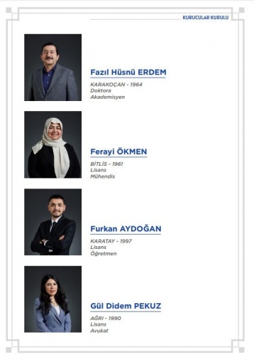 Babacan'ın partisinin kurucu listesi. 14