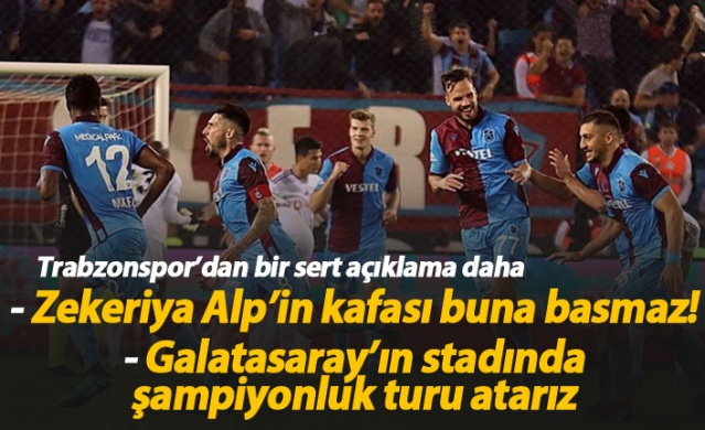 Trabzonspor'dan sert açıklama: Alp'in kafası buna basmaz 1