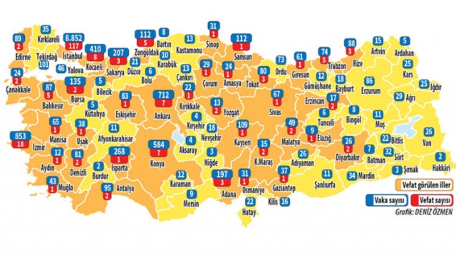 İl il corona virüs haritası yayımlandı 31