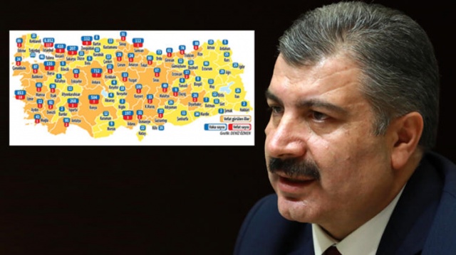 İl il corona virüs haritası yayımlandı 28