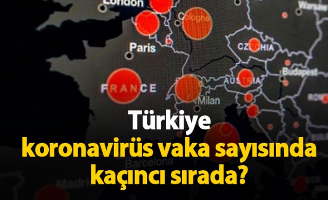 Türkiye vaka sayısında kaçıncı sırada? 1