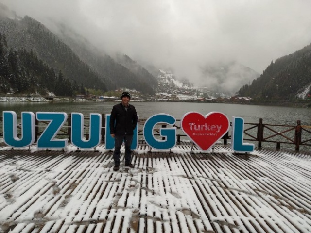 Uzungöl'e Beyaz Örtüye büründü. 23 Nisan 2020 5