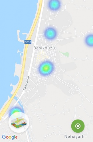 Trabzon'un koronavirüs yoğunluk haritası 17