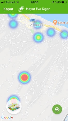 Trabzon'un koronavirüs yoğunluk haritası 11