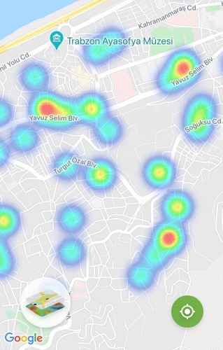 Trabzon'un koronavirüs yoğunluk haritası 5