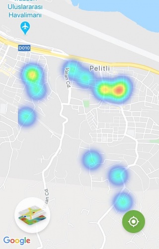 Trabzon'un koronavirüs yoğunluk haritası 9