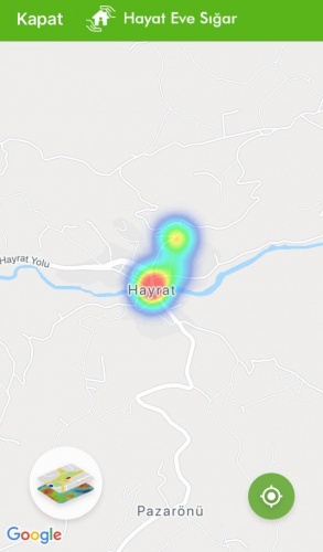 Trabzon'un koronavirüs yoğunluk haritası 22