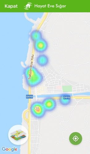 Trabzon'un koronavirüs yoğunluk haritası 25