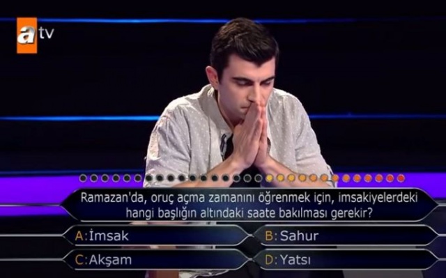 İftar sorusunu bilemeyen yarışmacı tepki çekti! 5
