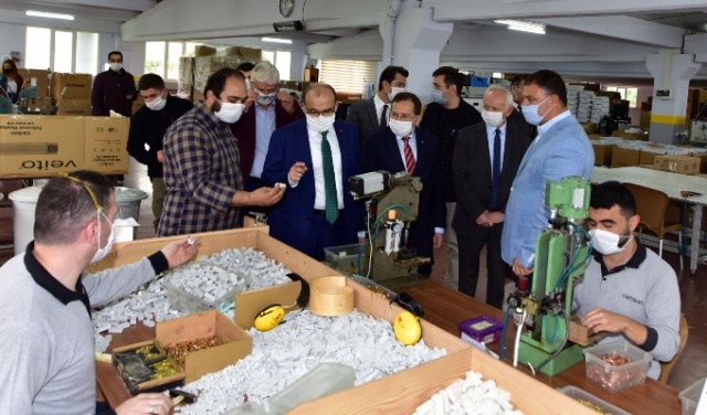 Vali Ustaoğlu ve TTSO Başkanı Hacısalihoğlu'ndan Beşikdüzü OSB'ye çıkarma 2