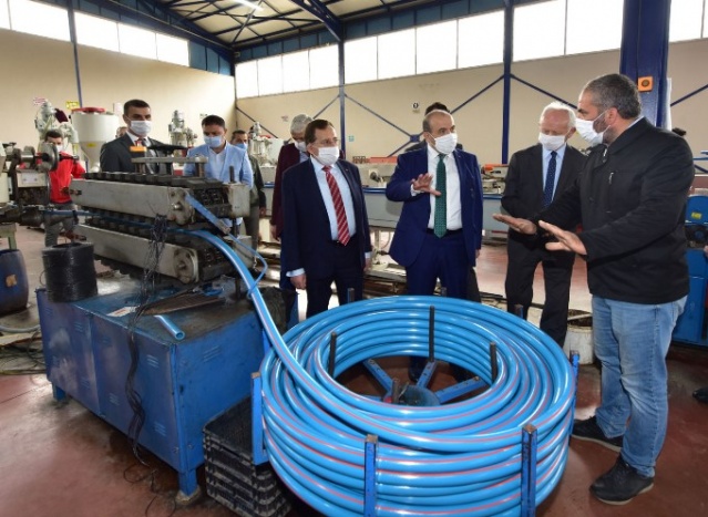 Vali Ustaoğlu ve TTSO Başkanı Hacısalihoğlu'ndan Beşikdüzü OSB'ye çıkarma 10