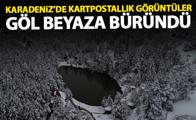 Limni gölü beyaza büründü 1