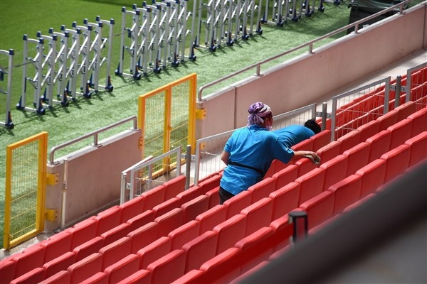 Trabzonspor maçı için stadı böyle hazırladılar 4