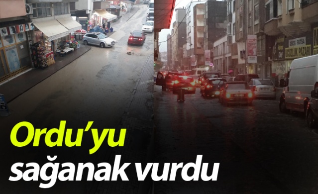 Ordu'yu sağanak yağış vurdu 1