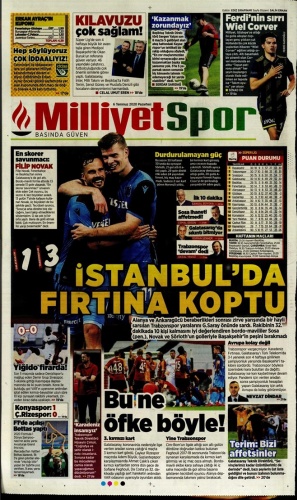 Trabzon Gazeteleri’nde Galatasaray Deplasman Zaferi Coşkuyla Yansıdı 10